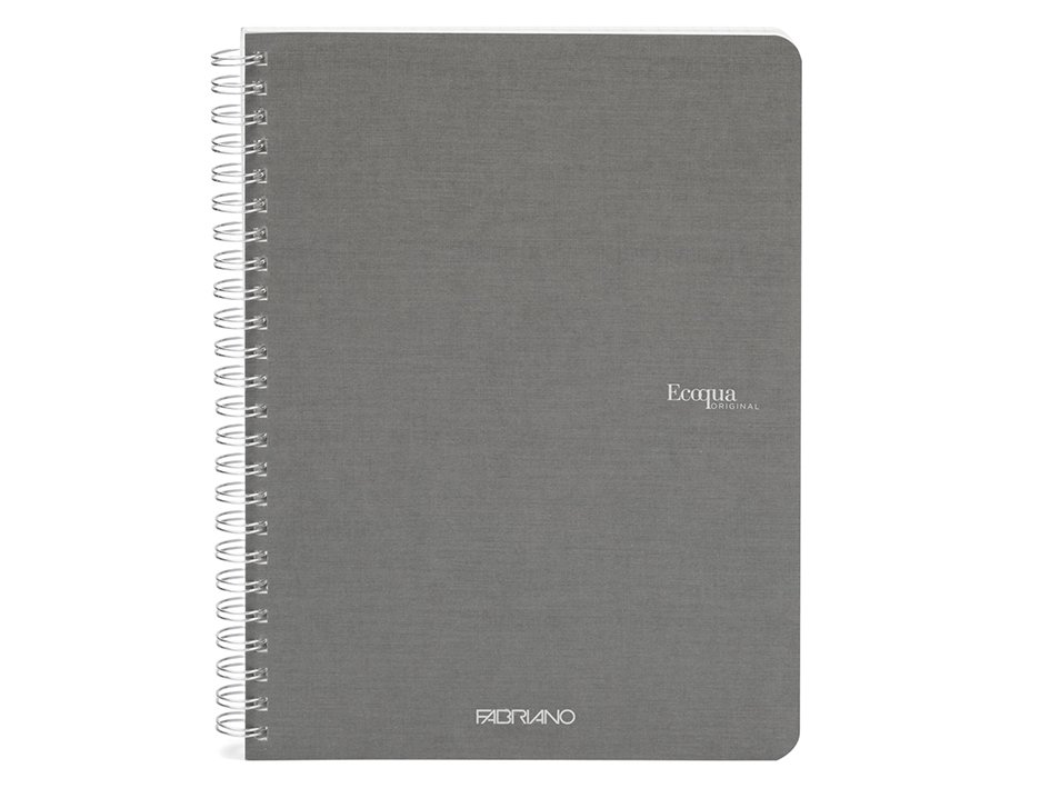 Fabriano EcoQua Original Spiral A5 Ruter 5mm Grey