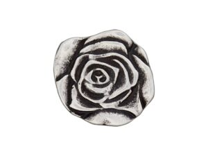 Knapp 49057 Øyeknapp Rose 23mm 83 Antikk sølv