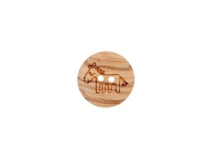Treknapp 451020 2-hull 15mm - 90 Hest
