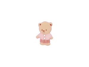Knapp 451670 Bamse 2-hull 15mm 46 Lys rosa