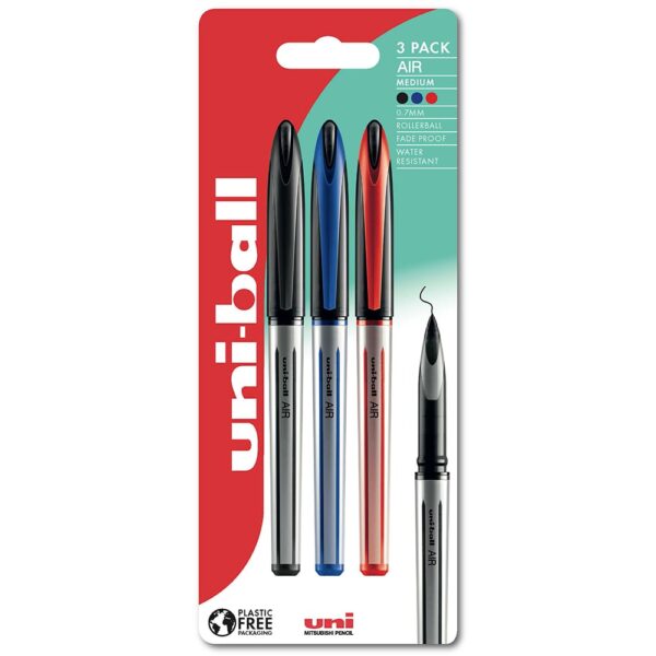 Uni-Ball AIR Tintenroller 0,7 Mm 6er-Pack Rot – Pressure Sensitive, Wasser- Und Lichtbeständige Tinte, Für Präzises Schreiben