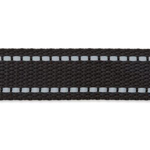 Bånd med refleks -5484- col 80 - 20mm sort - 22,5m