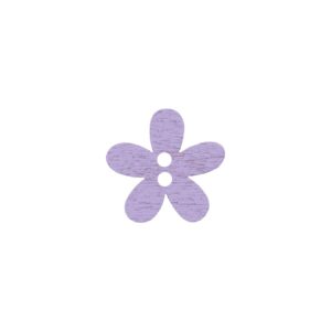 Treknapp 454162 - 2-hulls BLOMST 15mm 60 Lilla