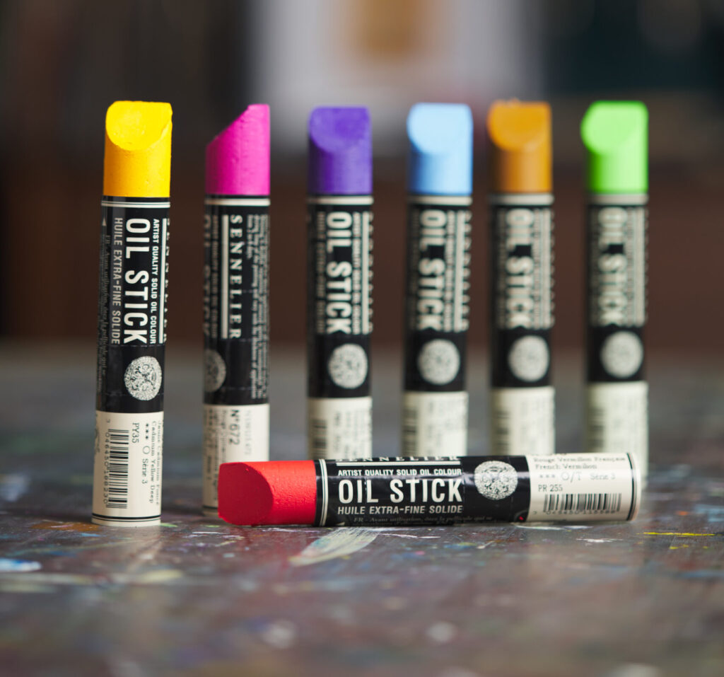Sennelier oil stick i forskjellige farger