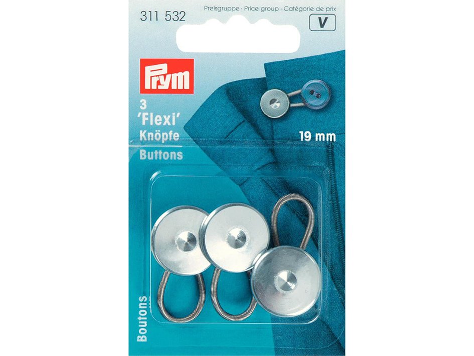 Prym Fleksiknapper med løkke 3stk - 19mm