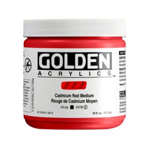 Golden Heavy Body Akryl 473ml  - 1100 Cadmium Red Medium