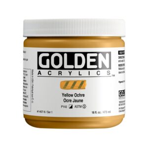 Golden Heavy Body Akryl 473ml  - 1407 Yellow Ochre