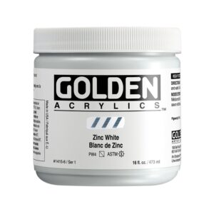 Golden Heavy Body Akryl 473ml  - 1415 Zinc White
