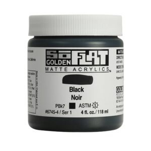 Golden SoFlat Akryl 118ml - 6745 Black