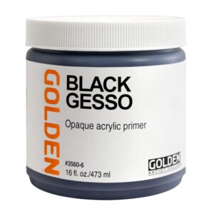 Golden Acrylics Gesso 3560 Black - 473ml