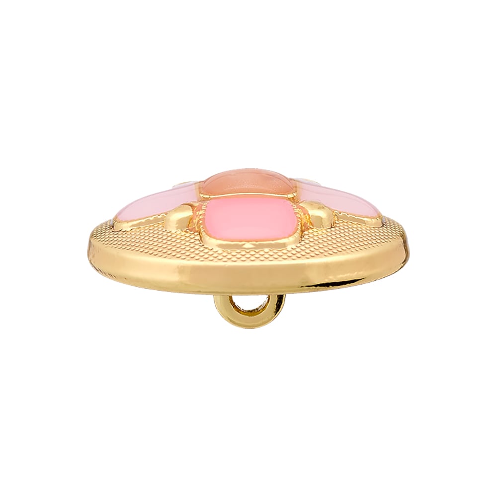 Øyeknapp 454379 20mm - 4684 Lys rosa/Gull - Bilde 2