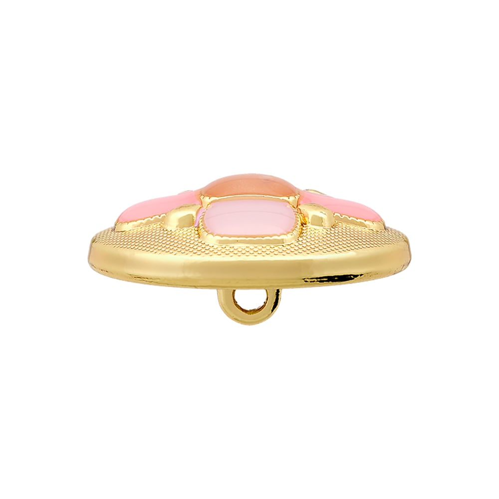 Øyeknapp 454379 23mm - 4684 Lys rosa/Gull - Bilde 2