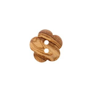 Treknapp 454396 2-Hull 15mm - 16 Natur