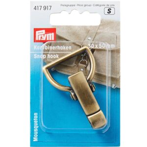 Prym Karabinkrok - 30mm - Antikk messing børstet