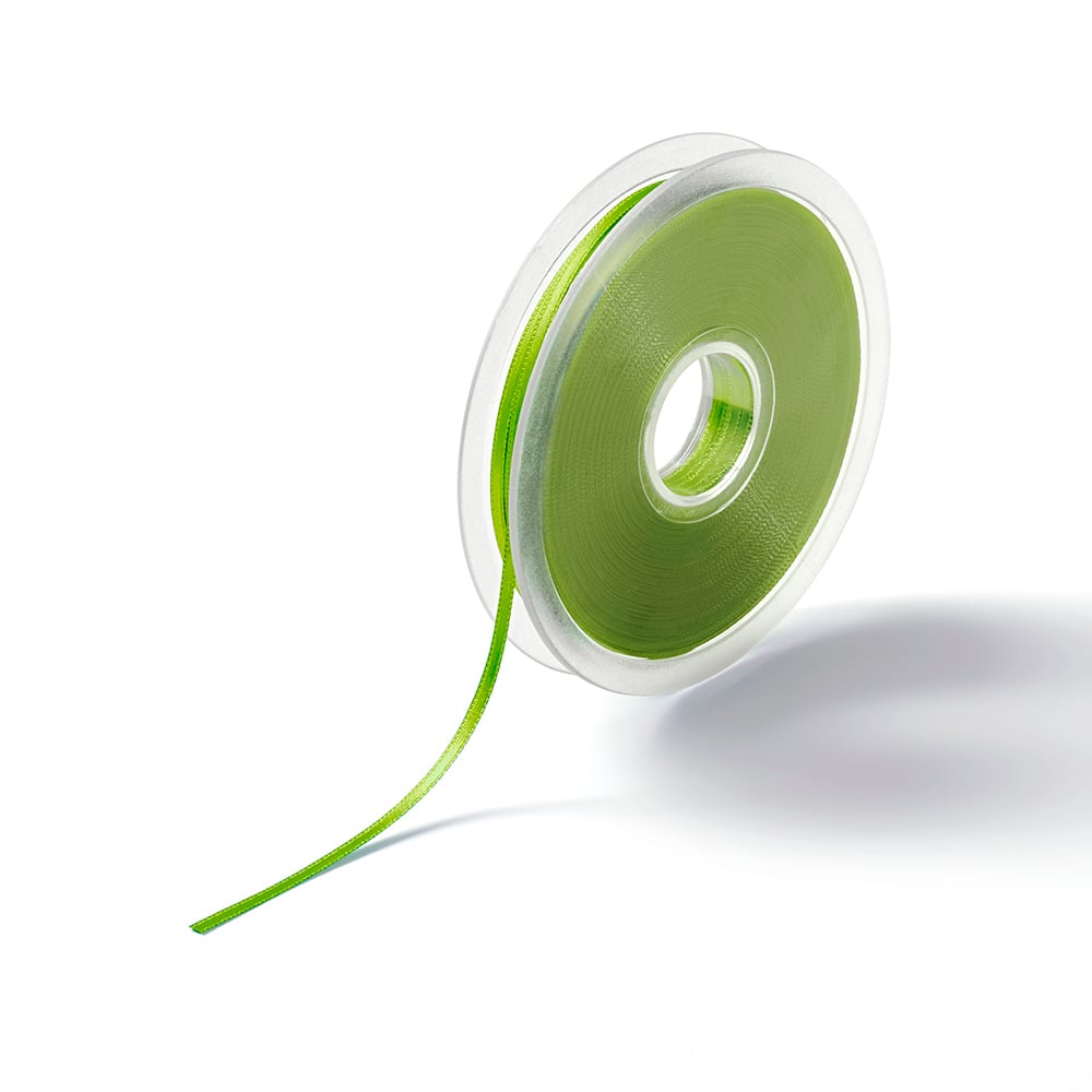 Satinbånd 3mm 50m - Neon grønn