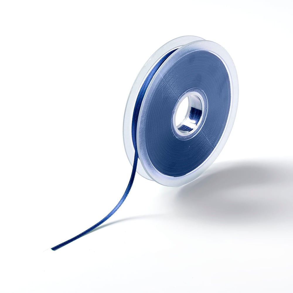 Satinbånd 3mm 50m - Kongeblå