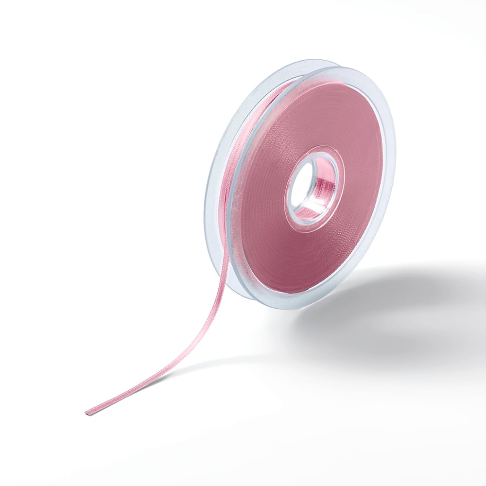 Satinbånd 3mm 50m - Pale pink