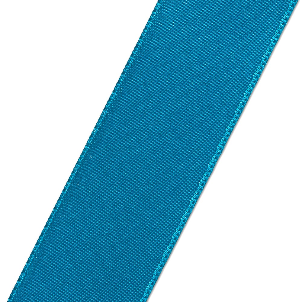 Satinbånd 25mm 25m - Karibisk blå - Bilde 2