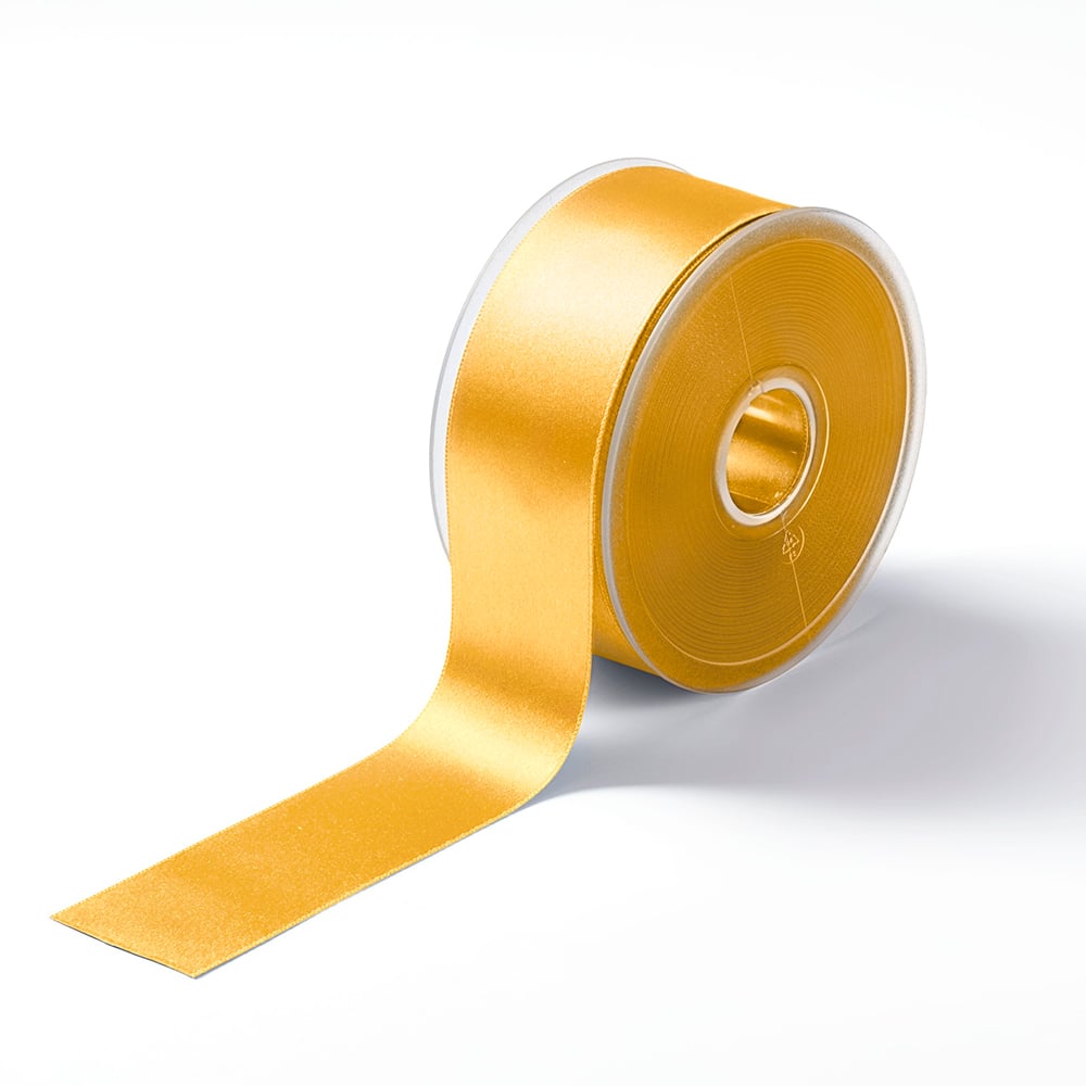 Satinbånd 38mm 25m - Gull