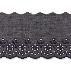 Engelsk blonde - Blomster 6948 - 95mm 14,6m  - 80 Sort