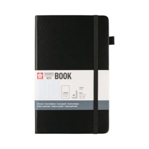 Sakura Notatbok 13x21cm 140g - Ruter - Black