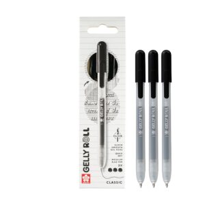 Sakura Gelly Roll Retractable - Classic Sett 3stk Black