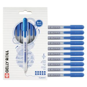 Sakura Gelly Roll Retractable - Classic Sett 10stk Blue