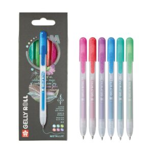 Sakura Gelly Roll Retractable - Metallic Sett 6 stk
