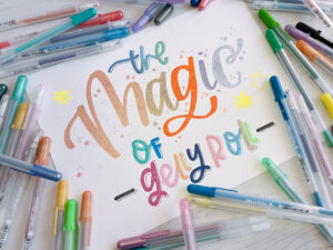Moderne lettering med gelly roll penner