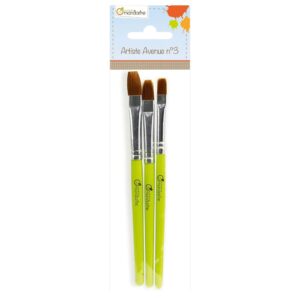 Avenue Mandarine Penselsett flate nylon - 3stk