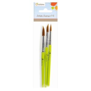 Avenue Mandarine Penselsett runde nylon - 3stk