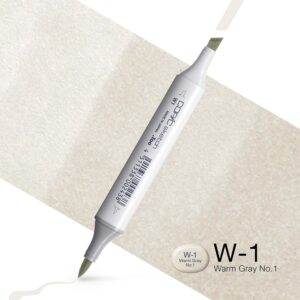 Copic Marker Sketch - W1 Warm Gray No.1