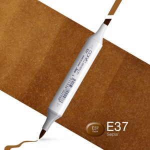 Copic Marker Sketch - E37 Sepia
