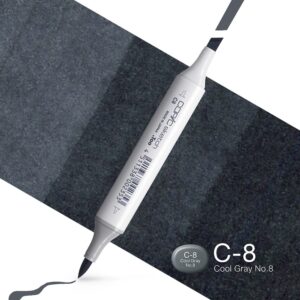 Copic Marker Sketch - C8 Cool Gray No.8