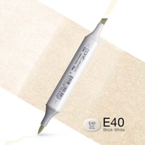 Copic Marker Sketch - E40 Brick White