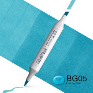 Copic Marker Sketch - BG05 Holiday Blue