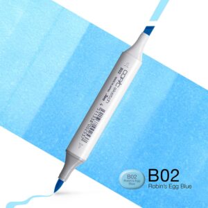 Copic Marker Sketch - B02 Robin's Egg Blue