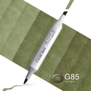 Copic Marker Sketch - G85 Verdigris
