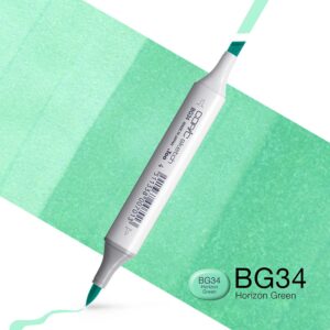 Copic Marker Sketch - BG34 Horizon Green