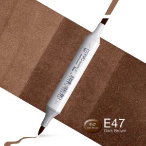 Copic Marker Sketch - E47 Dark Brown
