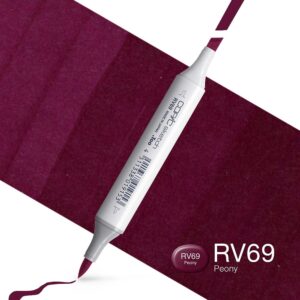 Copic Marker Sketch - RV69 Peony