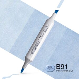 Copic Marker Sketch - B91 Pale Grayish Blue