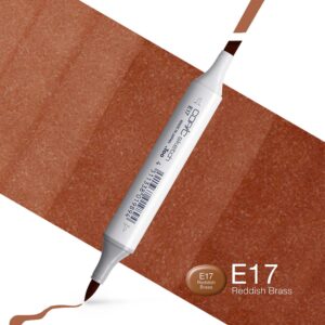 Copic Marker Sketch - E17 Reddish Brass