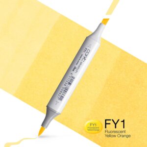 Copic Marker Sketch - FY1 Fluorescent Yellow Orange