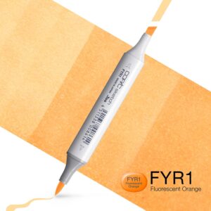 Copic Marker Sketch - FYR1 Fluorescent Orange