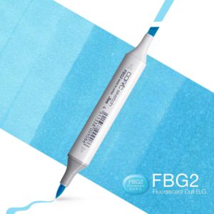 Copic Marker Sketch - FBG2 Fluorescent Dull Blue Green