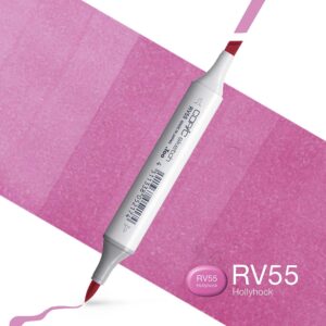 Copic Marker Sketch - RV55 Hollyhock