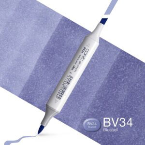 Copic Marker Sketch - BV34 Bluebell