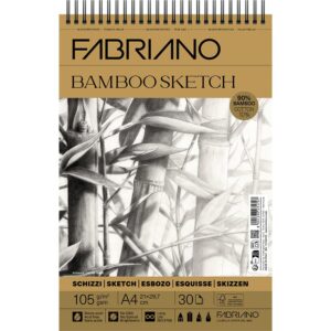 Fabriano Bamboo Sketch Spiral 105g A4 - 30 ark