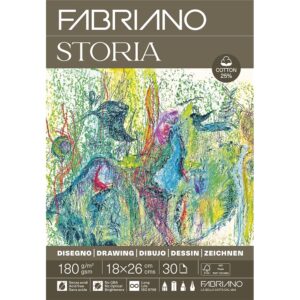 Fabriano Storia Tegneblokk Limt - 180g 30ark - 18x26cm